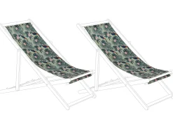 Outlet Beliani Teli da sdraio ANZIO/AVELLINO 113 x 44 cm Multicolore Arancione Blu Giallo Rosa Verde Multicolore