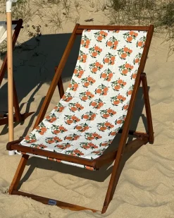 Clearance Beliani Teli da sdraio ANZIO/AVELLINO 113 x 44 cm Arancione Arancione Bianco Verde