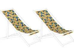 Discount Beliani Teli da sdraio ANZIO/AVELLINO 113 x 44 cm Multicolore Giallo Blu Verde
