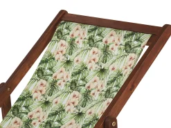Beliani Teli da sdraio ANZIO/AVELLINO 113 x 44 cm Rosa Bianco Rosa Verde