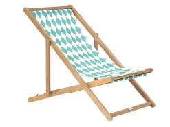 Discount Beliani Teli da sdraio ANZIO/AVELLINO 113 x 44 cm Turchese Blu