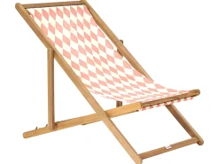 Beliani Teli da sdraio ANZIO/AVELLINO 113 x 44 cm chiaro Rosso