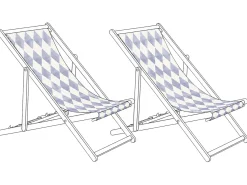 Sale Beliani Teli da sdraio ANZIO/AVELLINO 113 x 44 cm Grigio