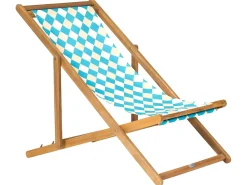 Beliani Teli da sdraio ANZIO/AVELLINO 113 x 44 cm Blu Beige Blu
