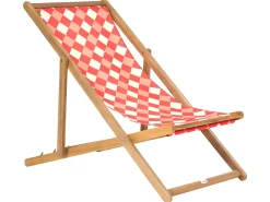 Online Beliani Teli da sdraio ANZIO/AVELLINO 113 x 44 cm Rosso