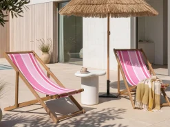 Clearance Beliani Teli da sdraio ANZIO/AVELLINO 113 x 44 cm Rosa