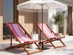 Clearance Beliani Teli da sdraio ANZIO/AVELLINO 113 x 44 cm Rosa