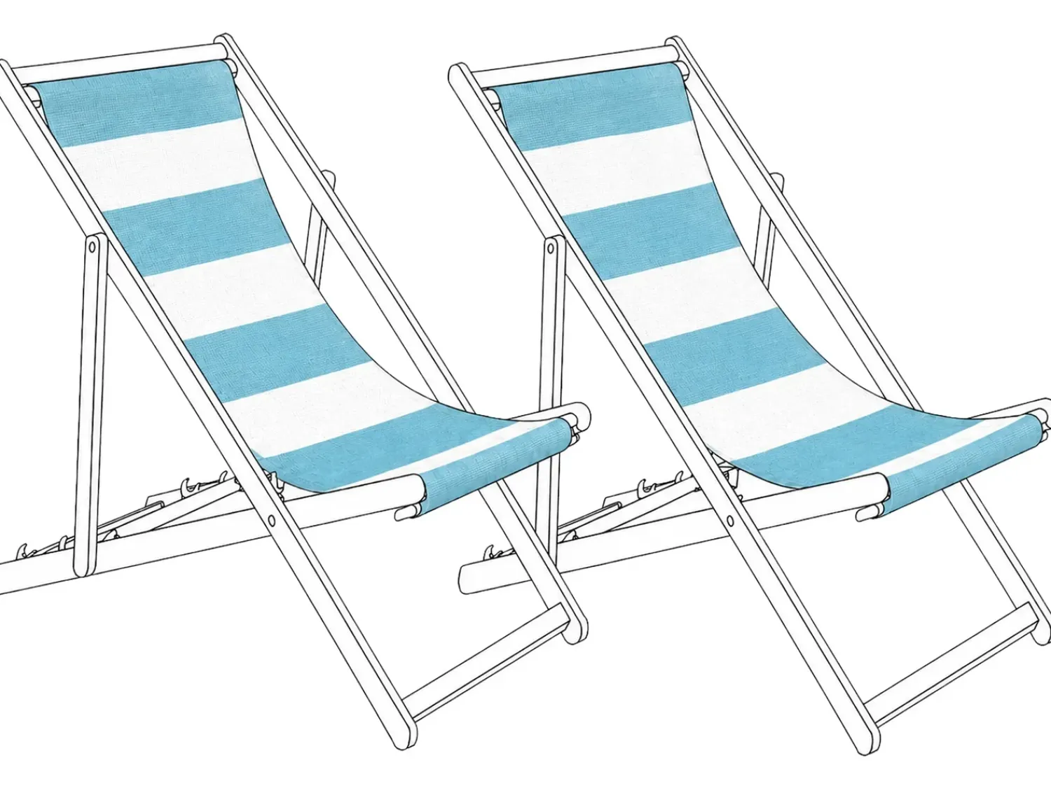 Discount Beliani Teli da sdraio ANZIO/AVELLINO 113 x 44 cm Turchese Bianco Blu