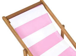 Best Beliani Teli da sdraio ANZIO/AVELLINO 113 x 44 cm Rosa Bianco Rosa