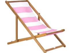Best Beliani Teli da sdraio ANZIO/AVELLINO 113 x 44 cm Rosa Bianco Rosa