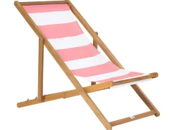 Discount Beliani Teli da sdraio ANZIO/AVELLINO 113 x 44 cm Rosso Bianco Rosso