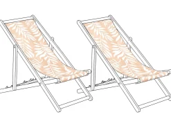 Beliani Teli da sdraio ANZIO/AVELLINO 113 x 44 cm Beige
