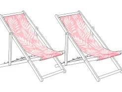 Discount Beliani Teli da sdraio ANZIO/AVELLINO 113 x 44 cm Rosa
