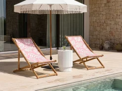 Discount Beliani Teli da sdraio ANZIO/AVELLINO 113 x 44 cm Rosa