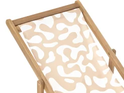 Discount Beliani Teli da sdraio ANZIO/AVELLINO 113 x 44 cm Beige Bianco Beige