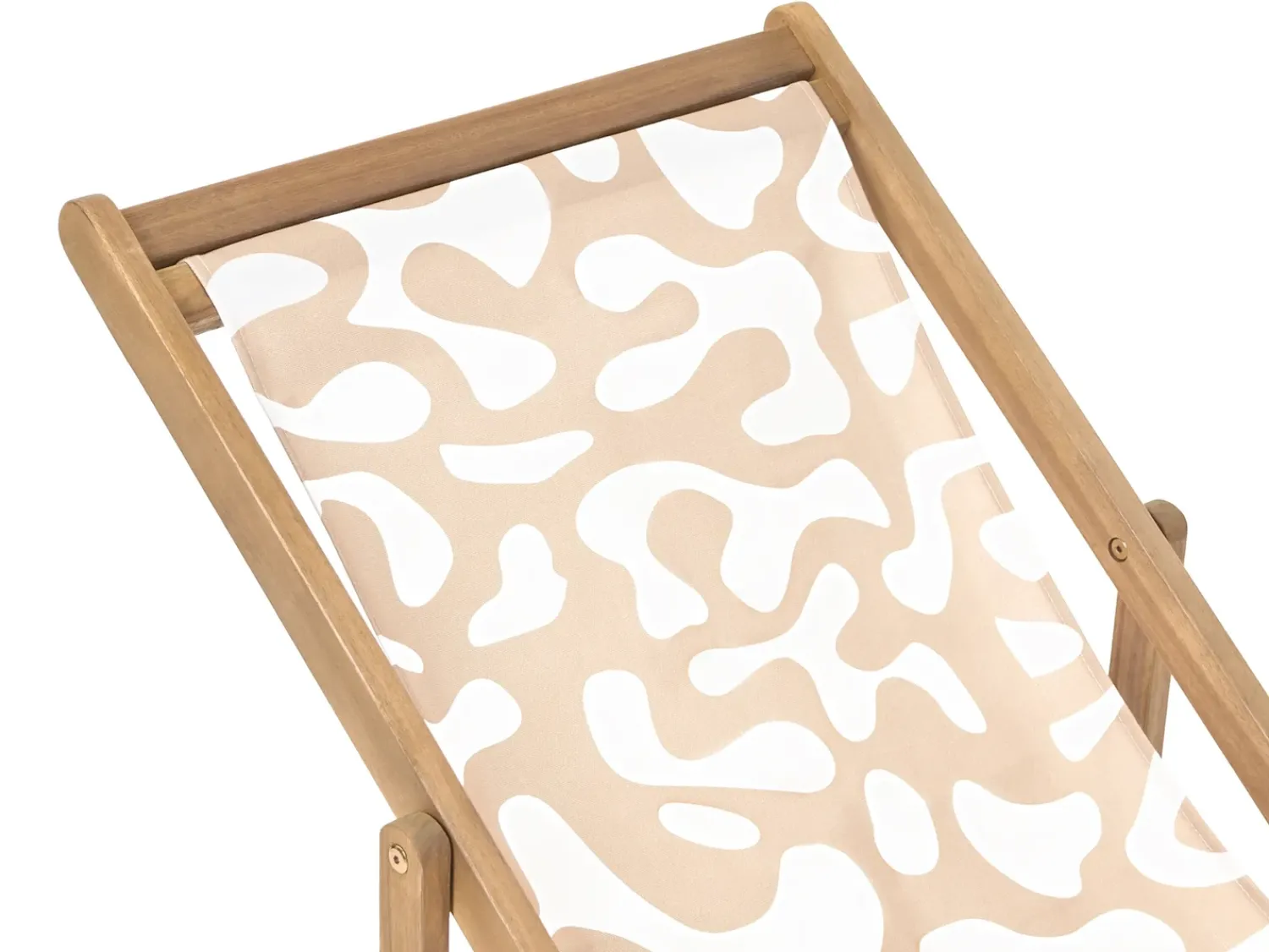 Discount Beliani Teli da sdraio ANZIO/AVELLINO 113 x 44 cm Beige Bianco Beige
