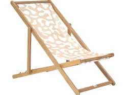 Discount Beliani Teli da sdraio ANZIO/AVELLINO 113 x 44 cm Beige Bianco Beige