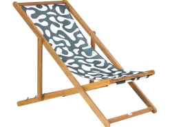 New Beliani Teli da sdraio ANZIO/AVELLINO 113 x 44 cm Nero Bianco Nero