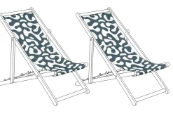 New Beliani Teli da sdraio ANZIO/AVELLINO 113 x 44 cm Nero Bianco Nero
