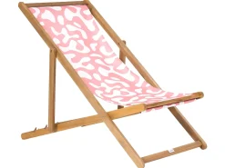 Sale Beliani Teli da sdraio ANZIO/AVELLINO 113 x 44 cm Rosa Bianco Rosa