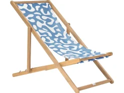 Hot Beliani Teli da sdraio ANZIO/AVELLINO 113 x 44 cm Blu Bianco Blu
