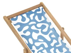 Hot Beliani Teli da sdraio ANZIO/AVELLINO 113 x 44 cm Blu Bianco Blu