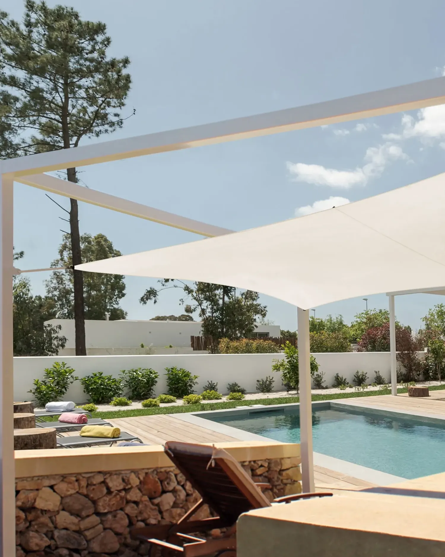 Sale Beliani Tenda a vela LUKKA 300 cm 300 cm sporco Bianco