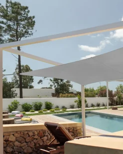 Online Beliani Tenda a vela LUKKA 300 cm 300 cm Grigio