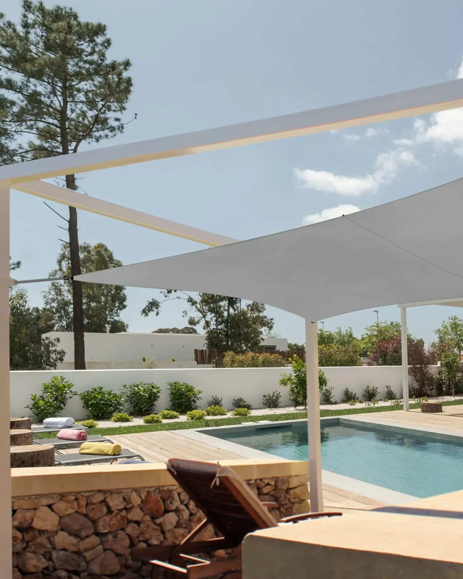 Online Beliani Tenda a vela LUKKA 300 cm 300 cm Grigio