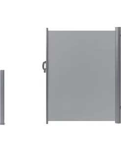 Best Beliani Tendalino laterale DORIO 305 cm 160 cm Grigio chiaro Argento Grigio