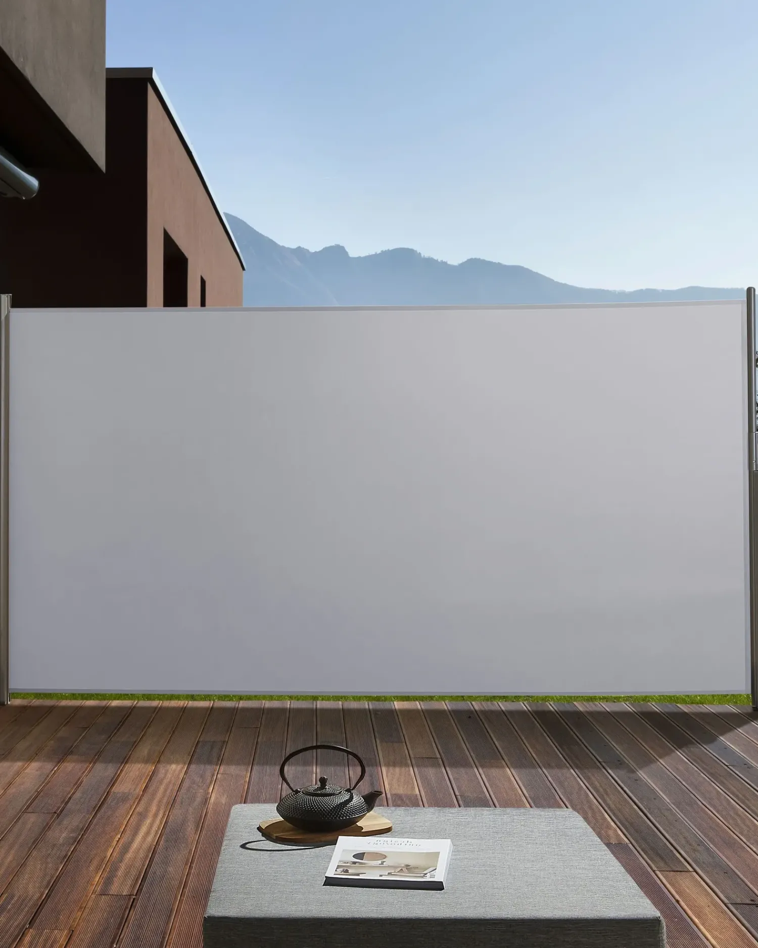 Best Beliani Tendalino laterale DORIO 305 cm 160 cm Grigio chiaro Argento Grigio