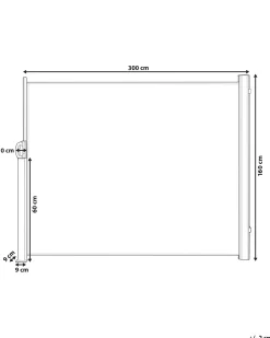 Clearance Beliani Tendalino laterale DORIO 305 cm 160 cm Grigio grafite Argento Grigio