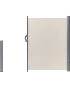 New Beliani Tendalino laterale DORIO 305 cm 160 cm Beige Beige Argento