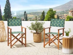 Beliani Tessuto di ricambio per sedie da giardino CINE scuro Verde