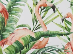 New Beliani Tessuto di ricambio per sedie da giardino CINE Rosa Bianco Rosa Verde