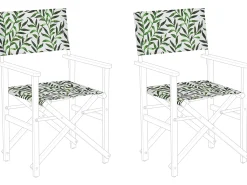 New Beliani Tessuto di ricambio per sedie da giardino CINE Bianco Bianco Verde