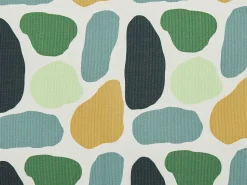 Beliani Tessuto di ricambio per sedie da giardino CINE Multicolore Arancione Bianco Verde Multicolore