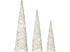 Best Beliani TUELSO Albero di Natale 60/80/100 cm Bianco/Oro Bianco Beige