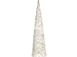 Best Beliani TUELSO Albero di Natale 60/80/100 cm Bianco/Oro Bianco Beige