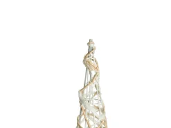 Best Beliani TUELSO Albero di Natale 60/80/100 cm Bianco/Oro Bianco Beige