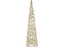 Best Beliani TUELSO Albero di Natale 60/80/100 cm Bianco/Oro Bianco Beige