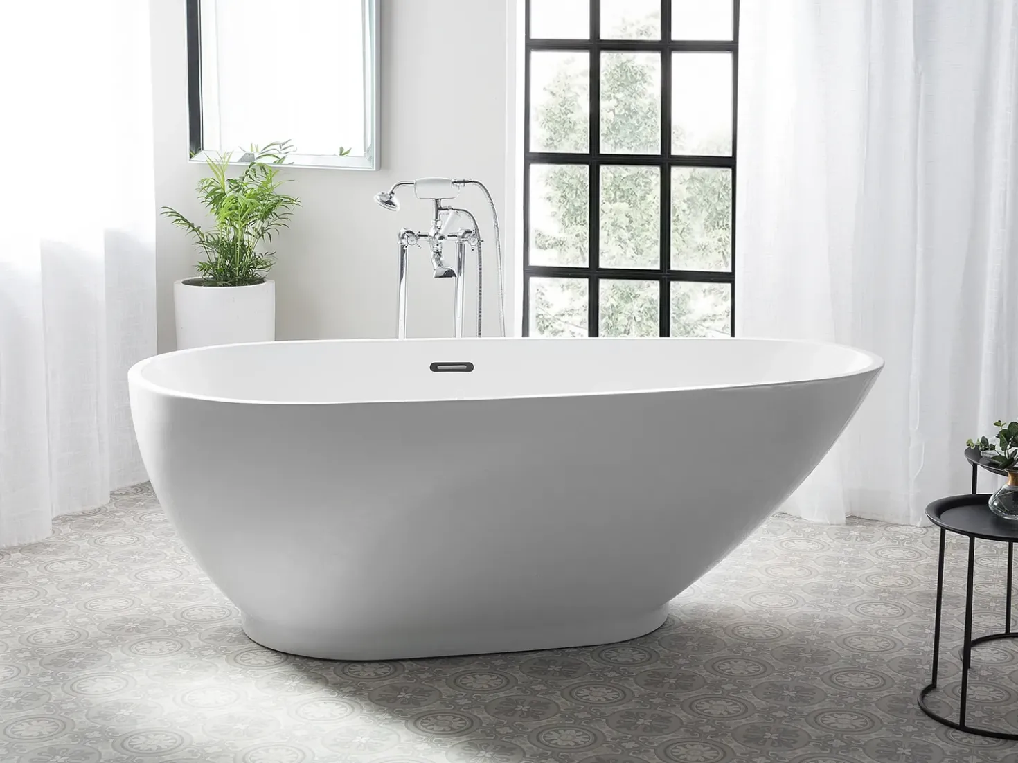 Vasca da bagno freestanding GUIANA 173 x 82 cm Bianco