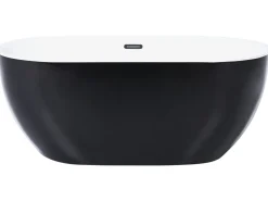 Vasca da bagno freestanding ULLUM 150 x 75 cm Nero