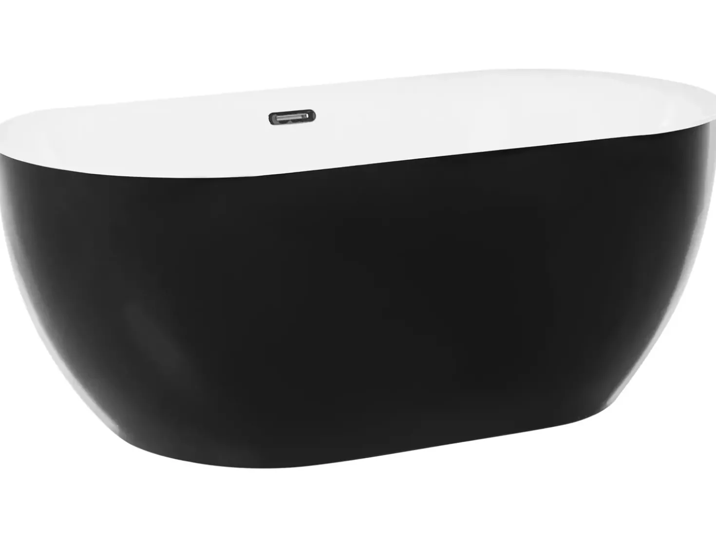 Vasca da bagno freestanding ULLUM 150 x 75 cm Nero