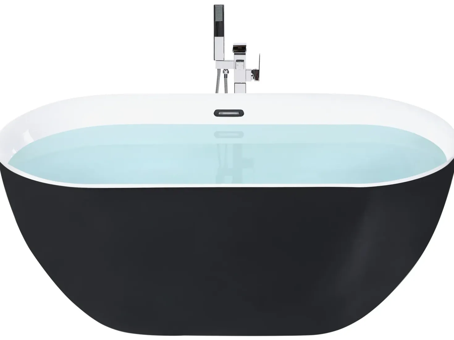 Vasca da bagno freestanding ULLUM 150 x 75 cm Nero