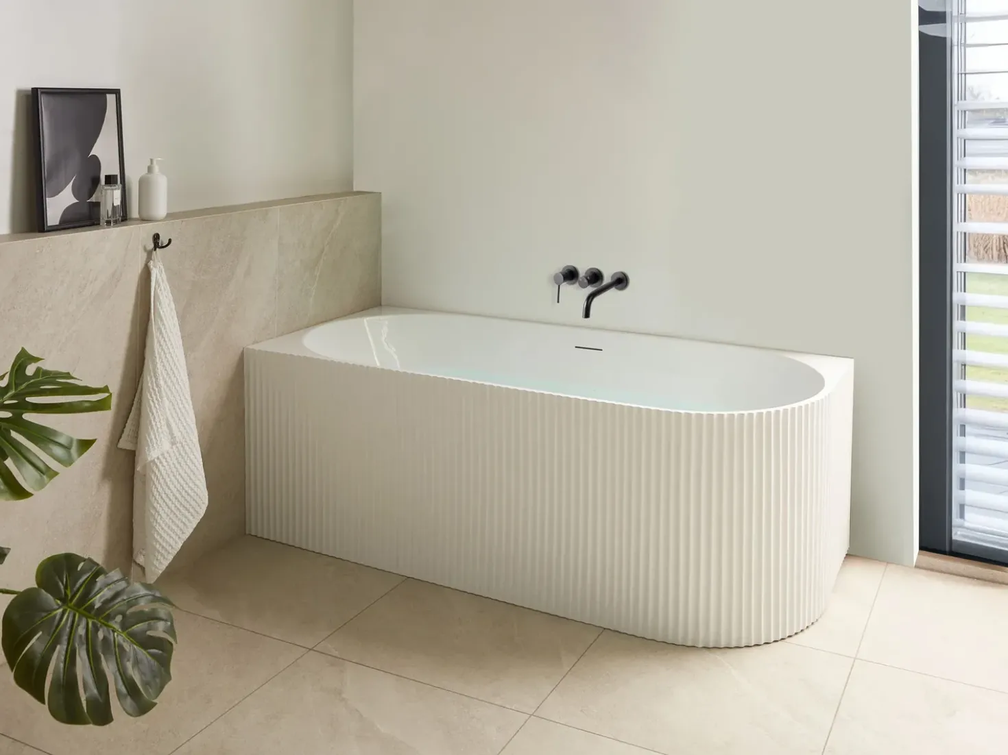 Vasca da bagno GOCTA Lato destro 170 x 78 cm Bianco