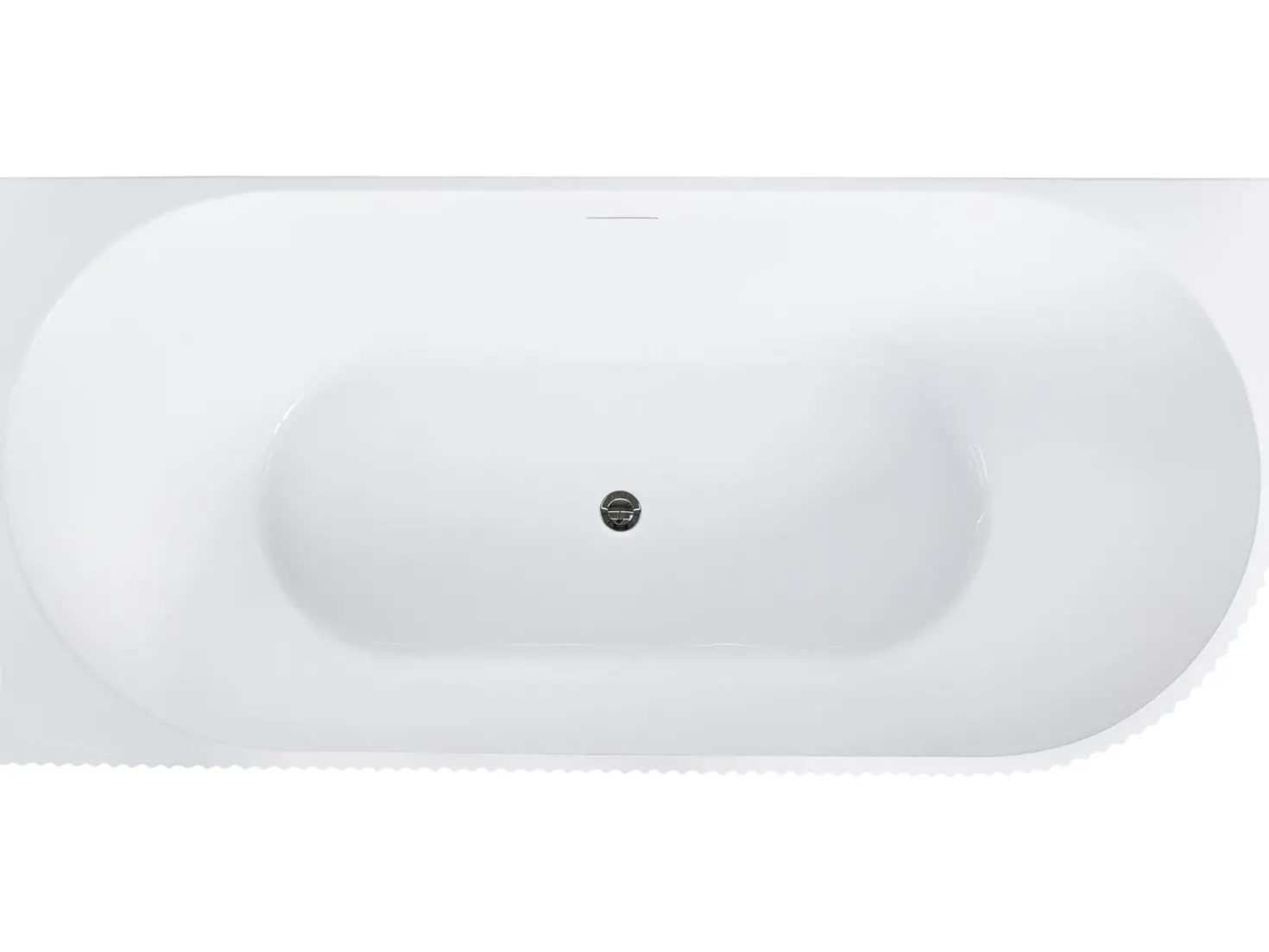 Vasca da bagno GOCTA Lato destro 170 x 78 cm Bianco