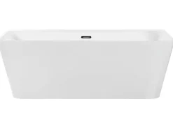 Clearance Beliani Vasca da bagno HASSEL 170 x 80 cm Bianco Bianco Argento