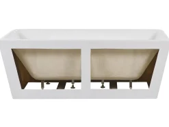 Clearance Beliani Vasca da bagno HASSEL 170 x 80 cm Bianco Bianco Argento