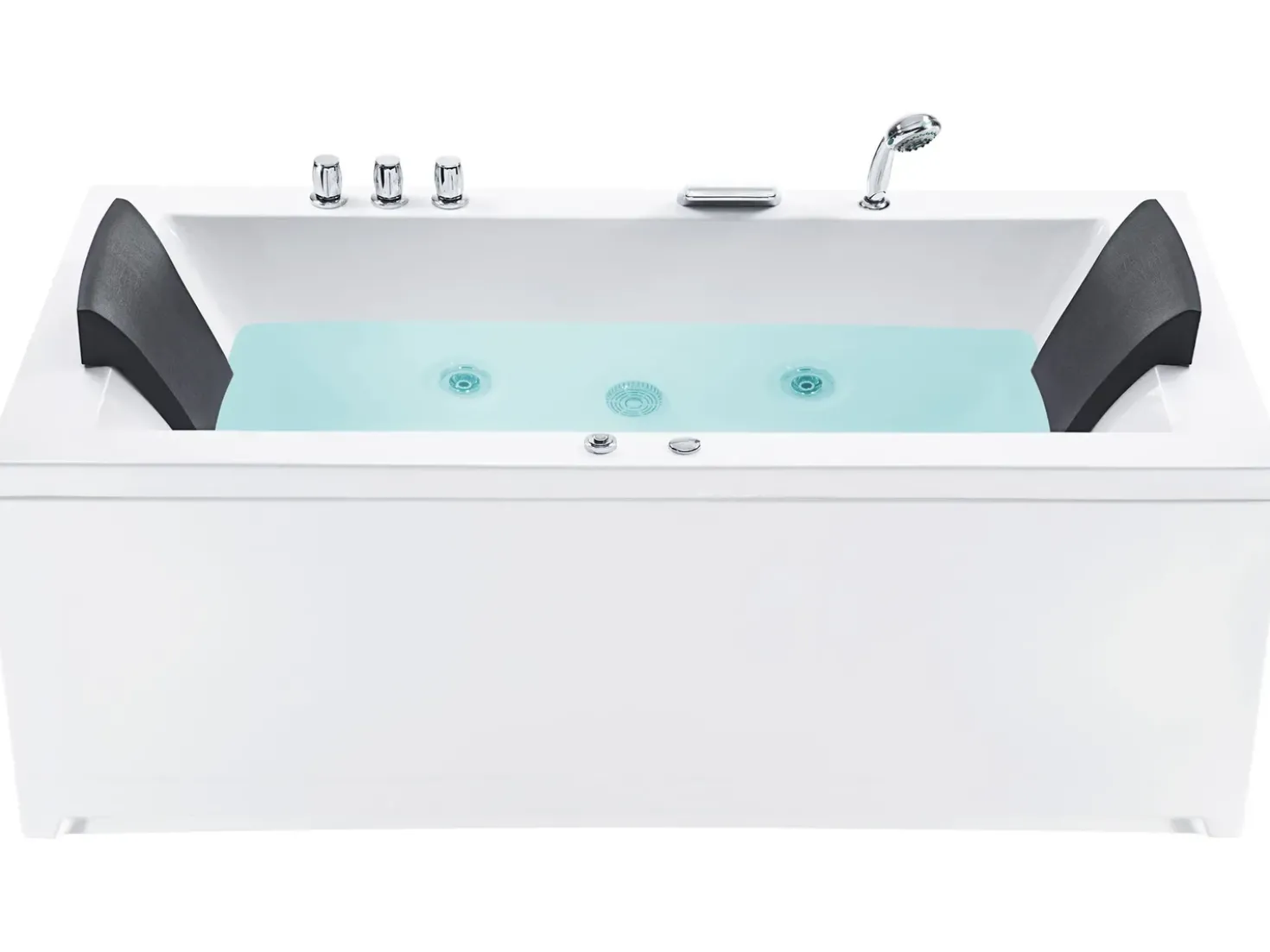 Vasca idromassaggio angolare con LED VARADERO Lato Sinistro 183 x 90 cm Bianco